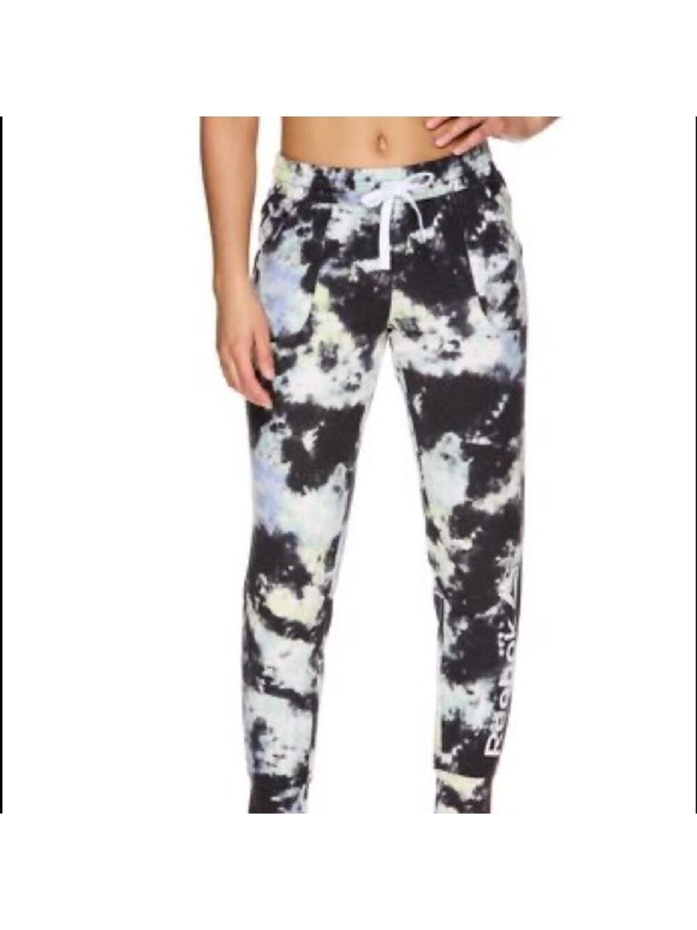 Reebok Womens All Day Tie Dye Print Joggers Size Small